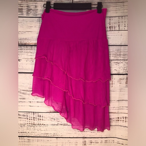 🌺Vibrant Hot Pink Layered Swim Coverup S/M 🌺 - Picture 7 of 11